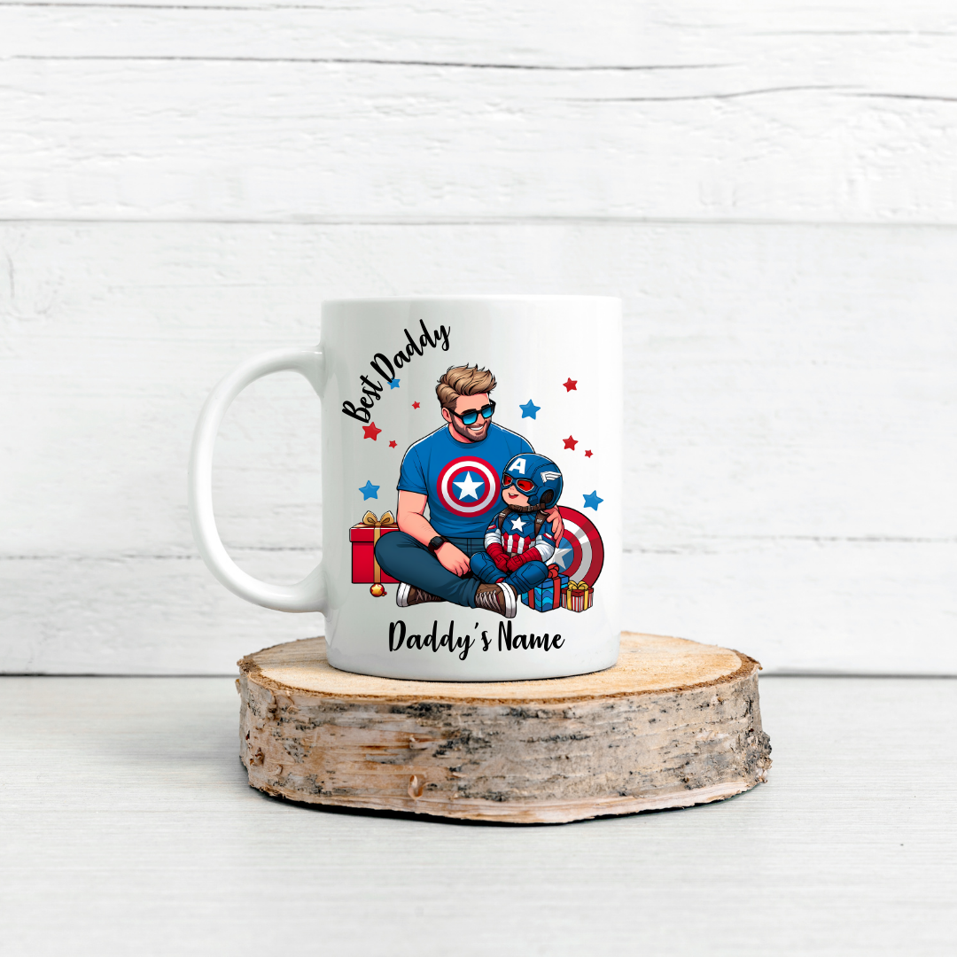 Father's Day Super Hero Personalized Mug