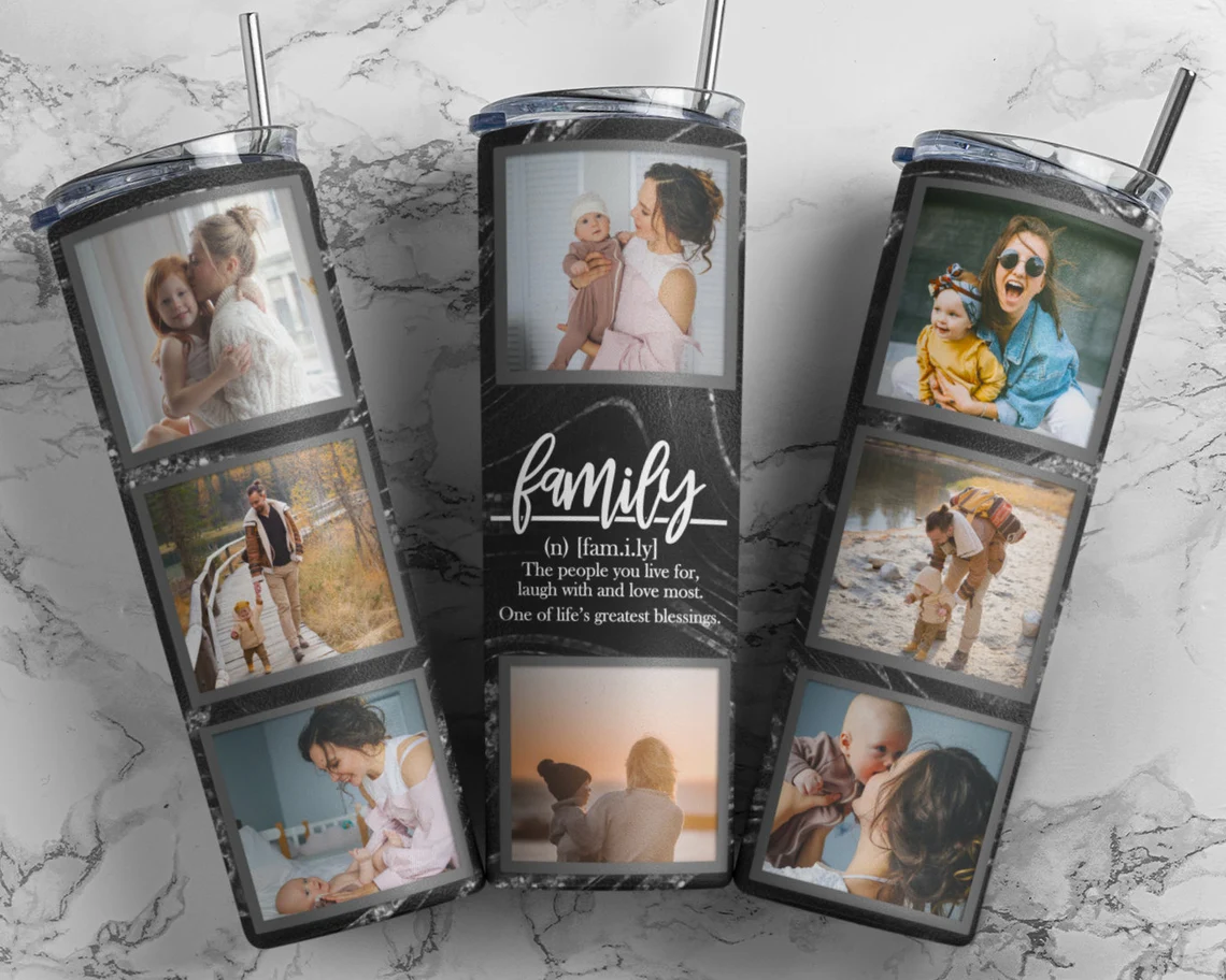 Personalized Photo Family Mother's Day Tumbler 20 oz