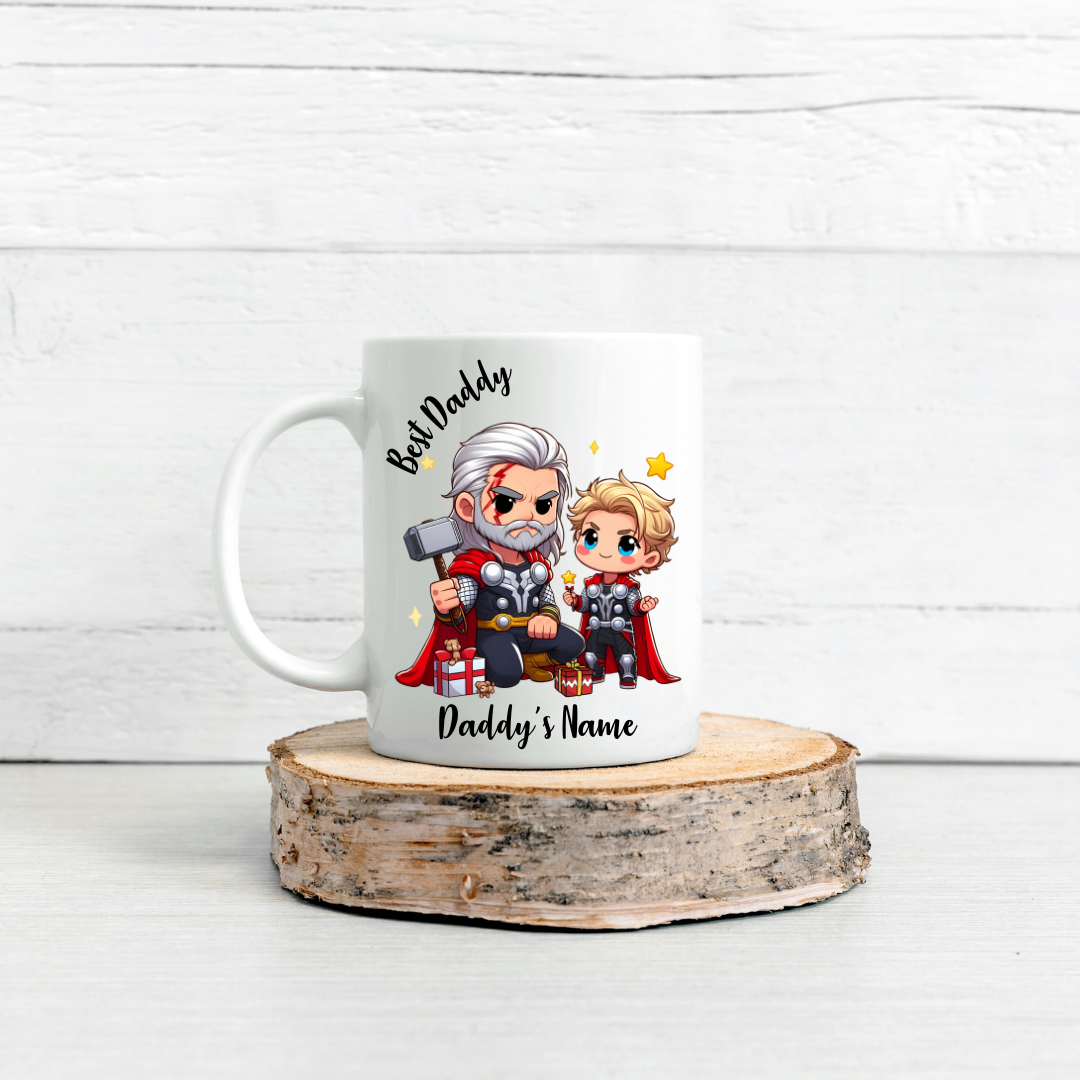 Father's Day Super Hero Personalized Mug