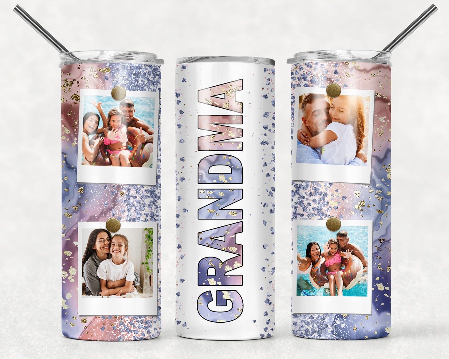 Personalized Photo Mother's Day / Grandma Tumbler 20 oz